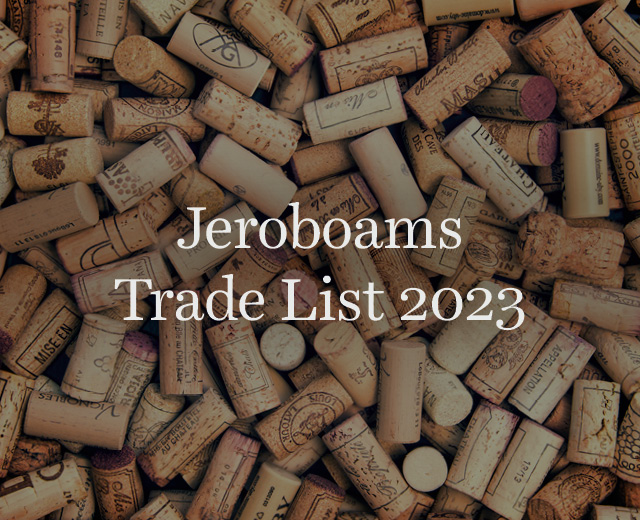 Jeroboams Trade List 2023
